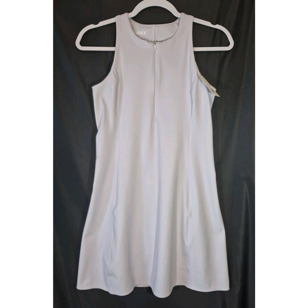 Spanx The Get Moving Purple Zip Front Mini Dress New XS - Picture 2 of 13